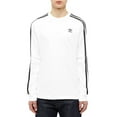 thumbnail image 1 of Adidas Men's Long Sleeve Shirt Adicolor Classics 3-Stripe Ribbed Crewneck Shirt, White, S, 1 of 3