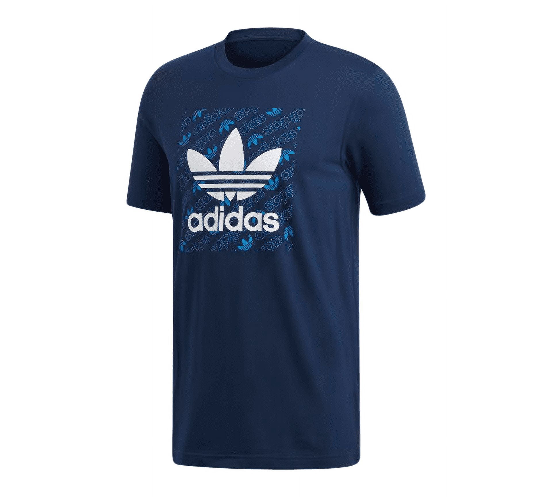 Adidas Men's Monogram Square ED7044 Tee Blue UK XL