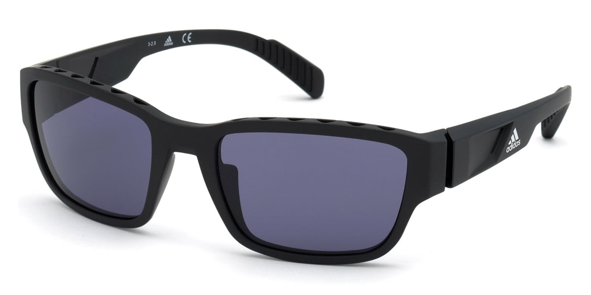 Adidas Men’s Mt Rectangle Sunglasses Black With E-Sun Kolor up Lens SP0007 02A 57