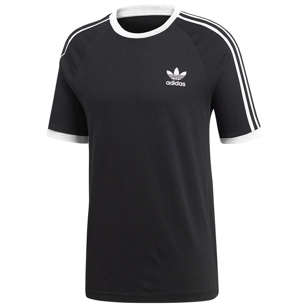 Adidas Men's Original Trefoil 3 Stripe California T-Shirt Black photo 1