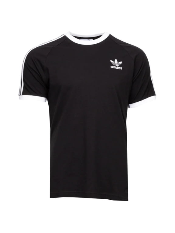 Men's Original Short Slv 3 Stripe Essential California T-Shirt Black 2XL