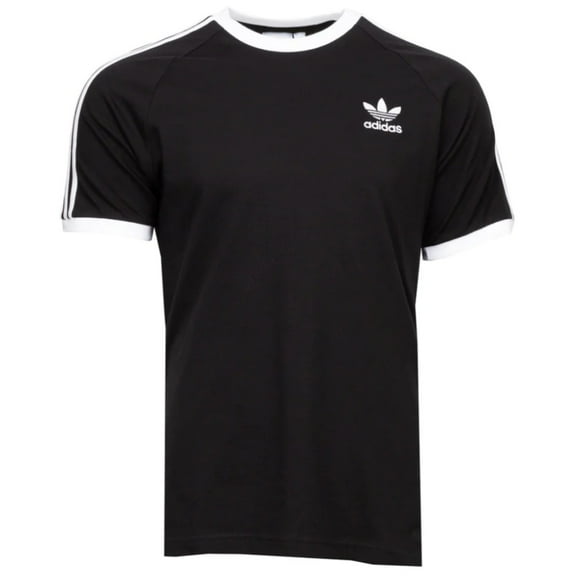 Adidas Men's Original Short Slv 3 Stripe Essential California T-Shirt Black L