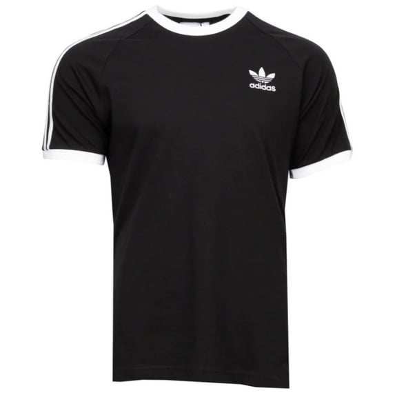 Adidas Men's Original Short Slv 3 Stripe Essential California T-Shirt Black S