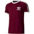thumbnail image 1 of Adidas Men's Original Short Slv 3 Stripe Essential California T-Shirt Burgundy L, 1 of 6