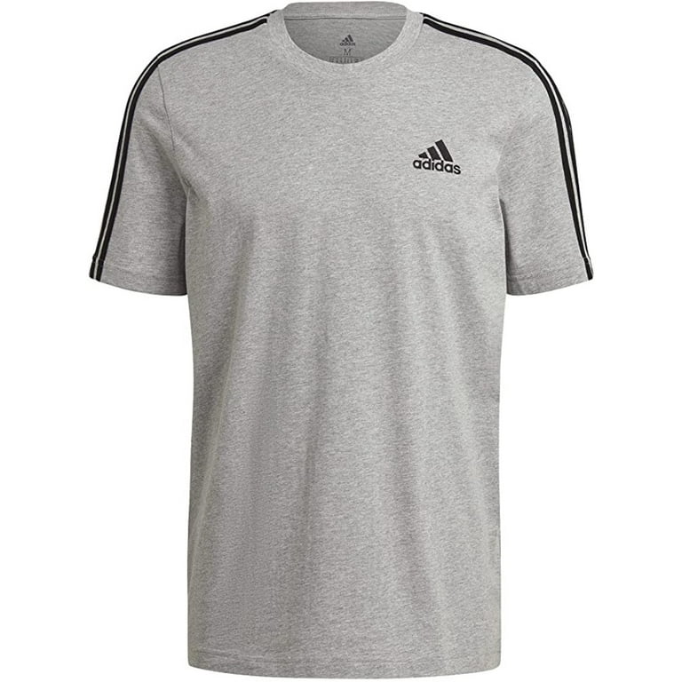 Adidas Essential Slv Short 3 Gray Stripe XL California Original Men\'s T-Shirt