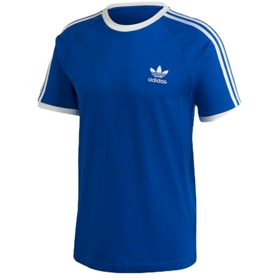 Adidas Men's Original Short Slv 3 Stripe Essential California T-Shirt Royal M