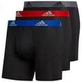 thumbnail image 1 of Adidas Men's Performance Boxer Brief Underwear (3-Pack) - Black/Royal/Red, 1 of 2