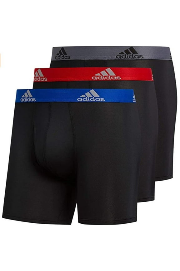 Men's Performance Boxer Brief Underwear (3-Pack) - Black/Royal/Red