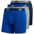 thumbnail image 1 of Adidas Men's Performance Boxer Brief Underwear (3-Pack) - Royal/Grey/Navy, 1 of 4