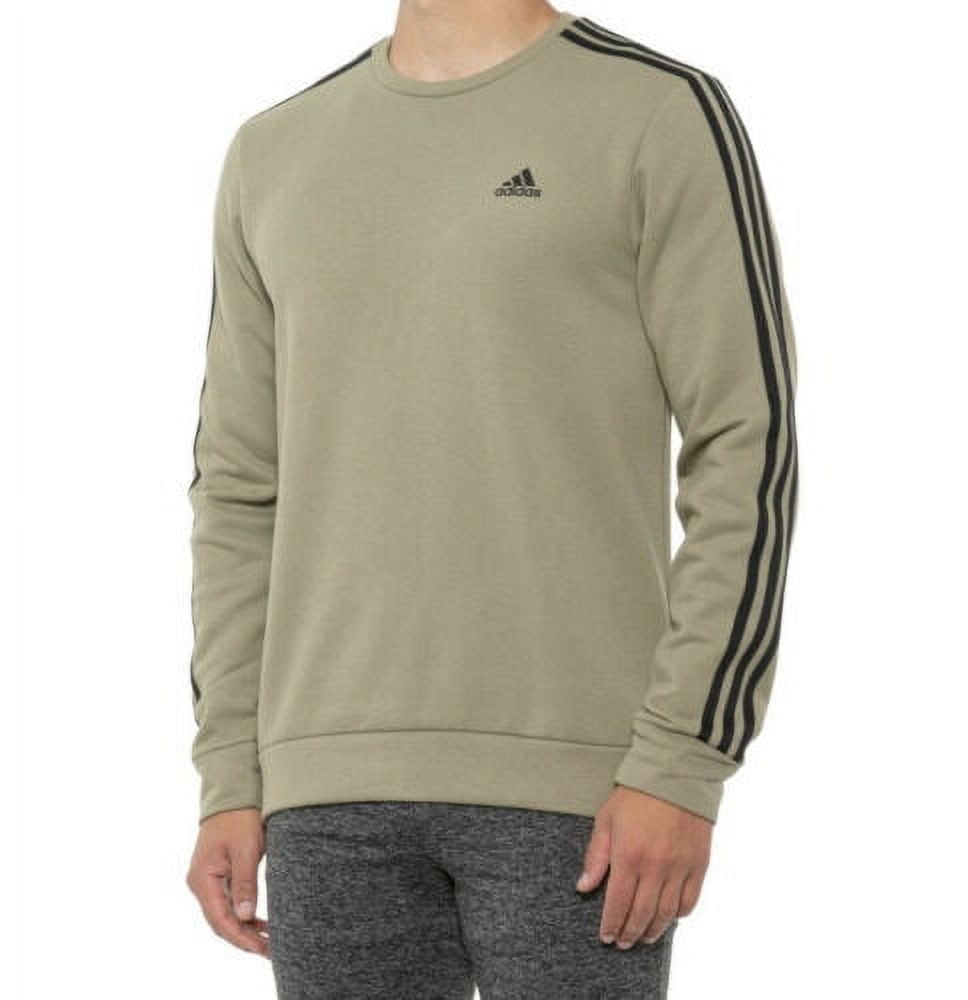 Adidas Men s Primegreen Crew Neck Sweatshirt Long Sleeve Sweater Pullover 3 Stripes Orbit Green Size XXL Walmart