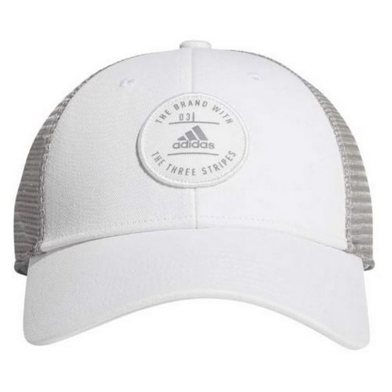 Adidas Men's Reaction Stretch Fit Hat Trucker Baseball Cap Mesh Snapback White