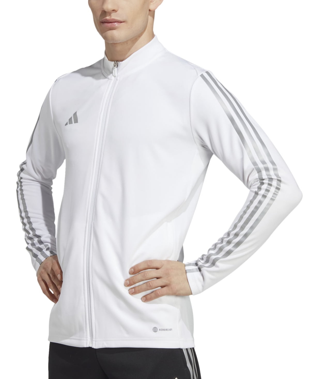 Adidas Men's Reflective Full Zip Training Sweatshirt Jacket white ...