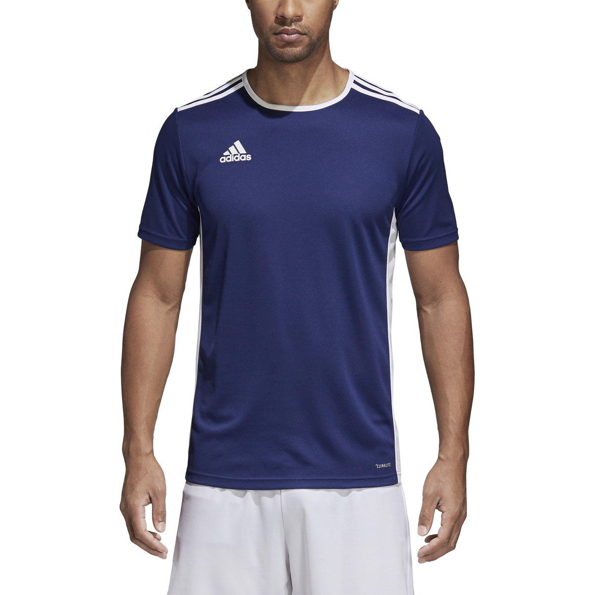Adidas DARK BLUE/WHITE Men's Entrada ClimaLite Soccer Shirt, US Small - image 1 of 6