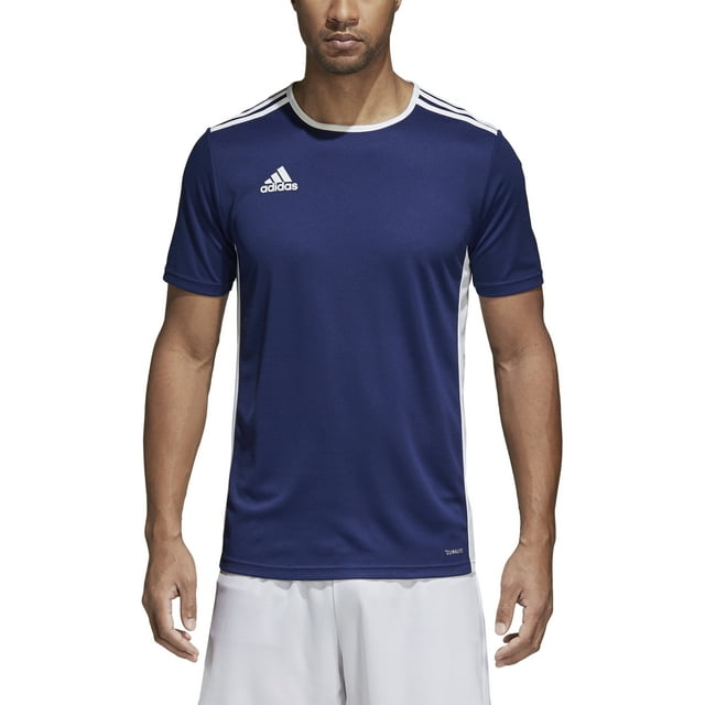 Adidas DARK BLUE/WHITE Men's Entrada ClimaLite Soccer Shirt, US Small