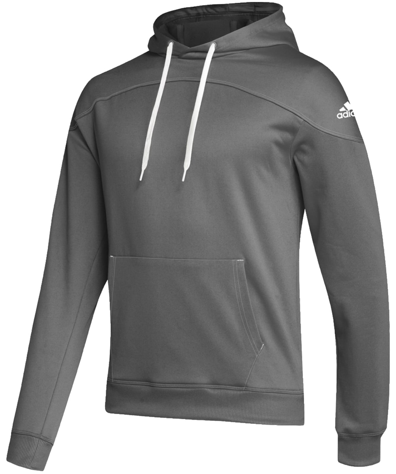 Adidas Men's Stadium Aeroready Fleece Embroidered Logo Pullover Hoodie Gray (M)