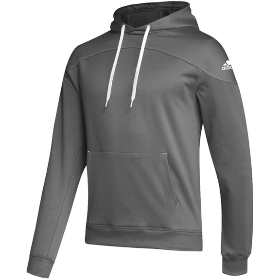 Adidas Men's Stadium Aeroready Fleece Embroidered Logo Pullover Hoodie Gray (M)