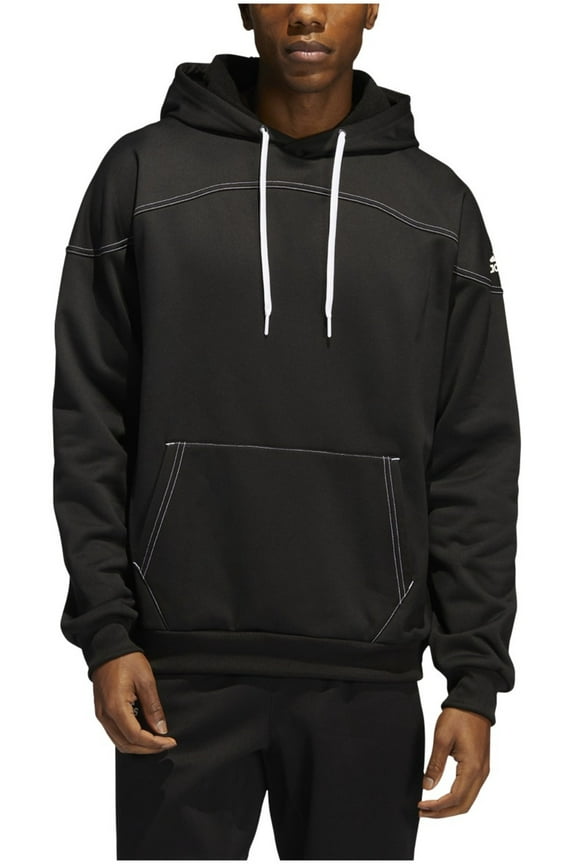 Men's Stadium Aeroready Fleece Pullover Hoodie – Team Black/White (S)