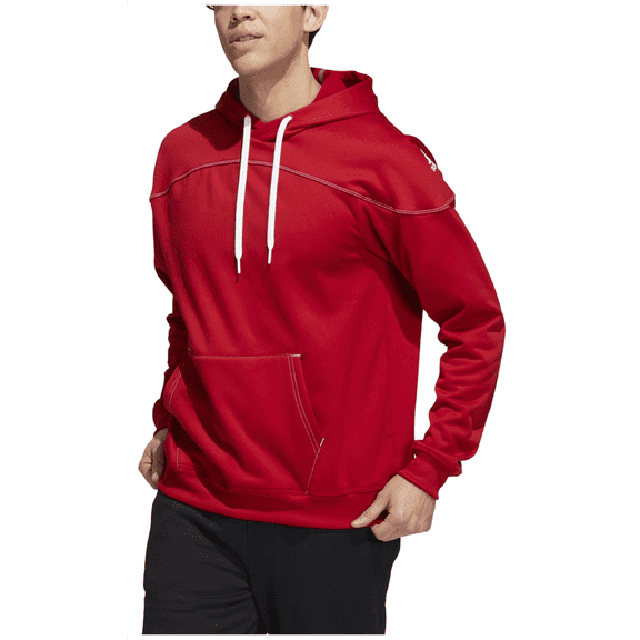 Adidas Men's Stadium Aeroready Fleece Pullover Hoodie  Team Power Red (M)