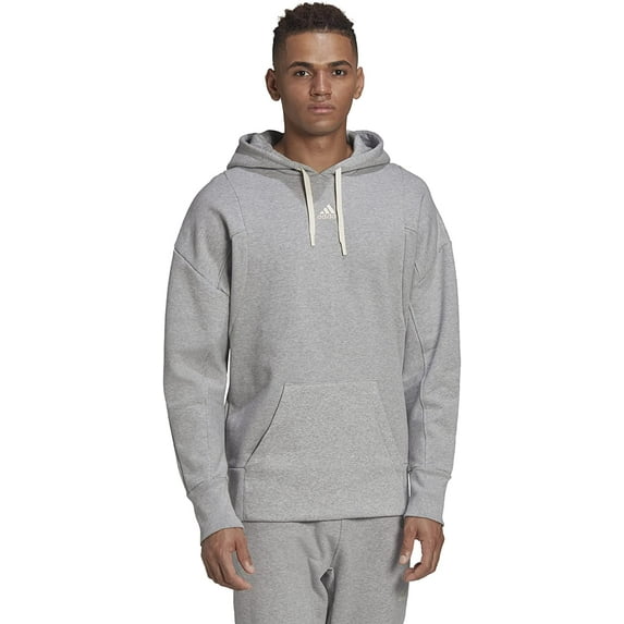 Adidas Men's Studio Lounge Fleece Hoodie, Medium Grey Heather, Medium