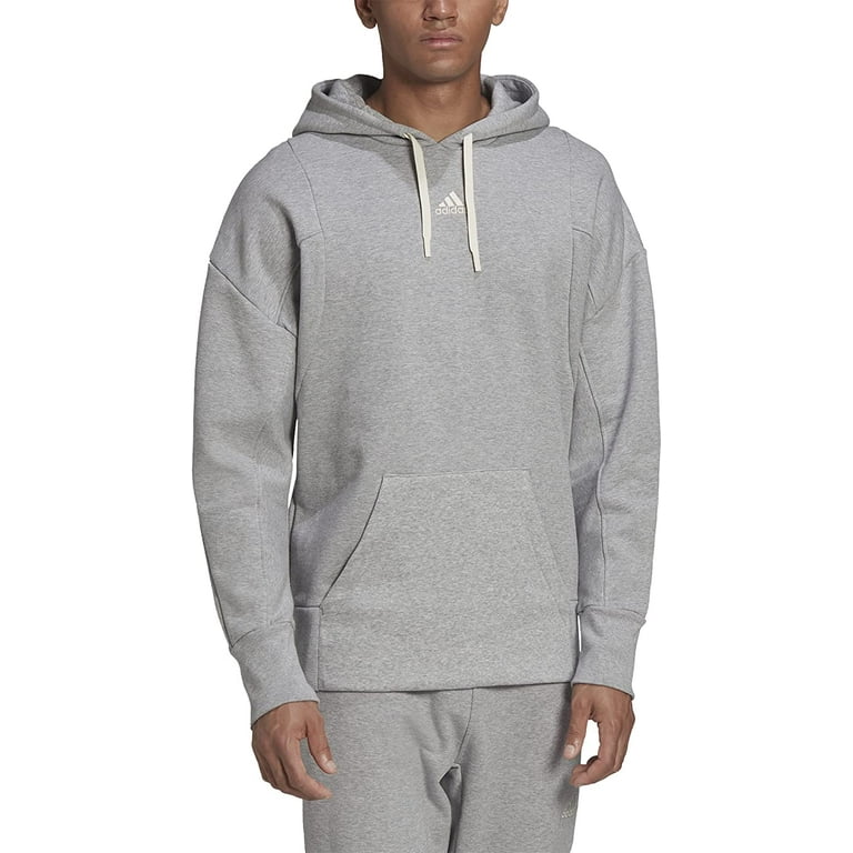 Adidas Men s Studio Lounge Fleece Hoodie Medium Grey Heather X