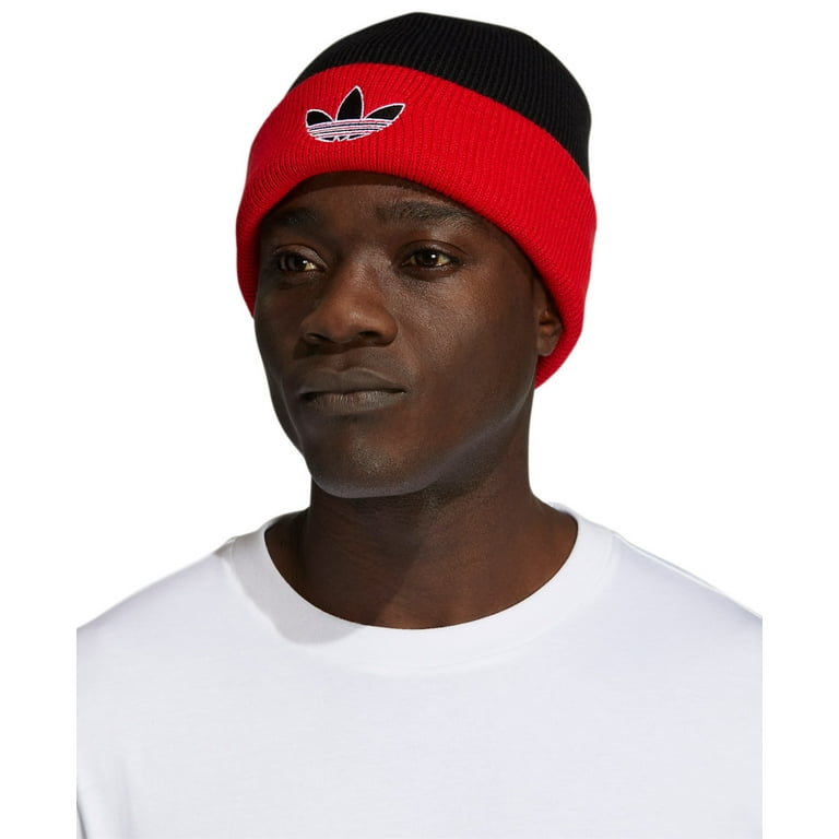 Adidas Originals Sunday Cuffed Beanie Hat in Red Black Acrylic O S