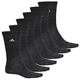 thumbnail image 1 of Adidas Men's Superlite Aeroready 6 Pair Crew Socks Dark Grey Shoe Size 6-12, 1 of 4