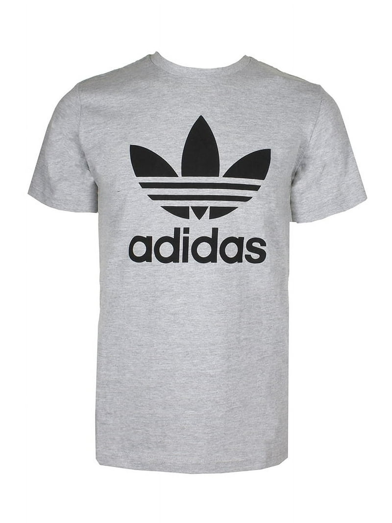Adidas Men's Athletic T-Shirt with Trefoil Logo, Heather Grey