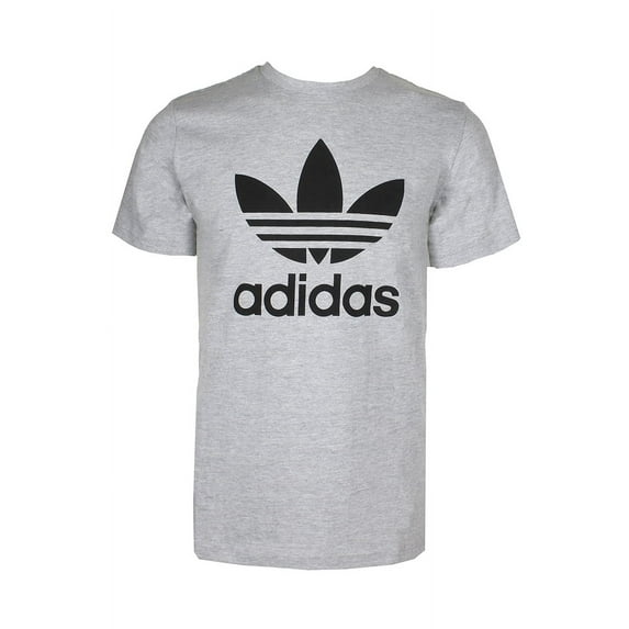 Adidas Men's T-Shirt Trefoil Logo Graphic Athletic Short Sleeve Shirt Heather Grey XL