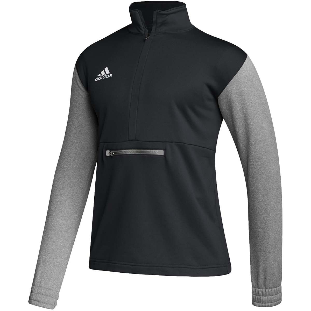 adidas Junior 1/4 Zip Pullover- Black adidas Junior 1/4 Zip Pullover- Black