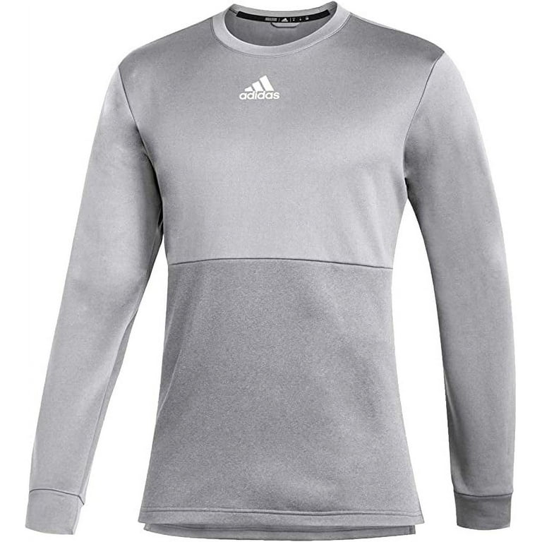 Adidas Men's Team Issue Crew Training Sweatshirt Gray Size Medium 