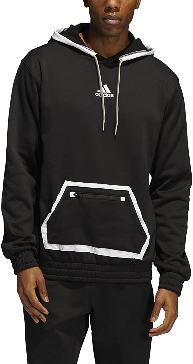 Adidas Men's Team Issue Pullover Hoodie Gray Size Large