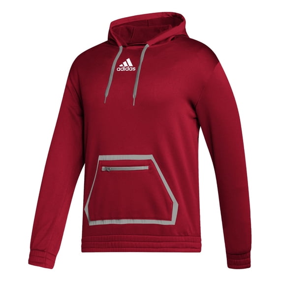 Adidas Men's Team Issue Pullover Hoodie M Red | Gray