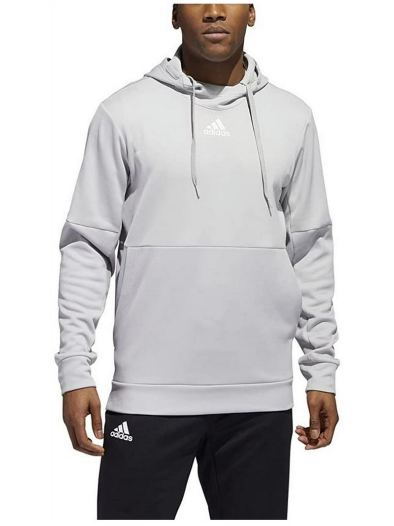 Adidas Men's Team Issue Training Pullover Hooded Sweatshirt Gray - Main Image