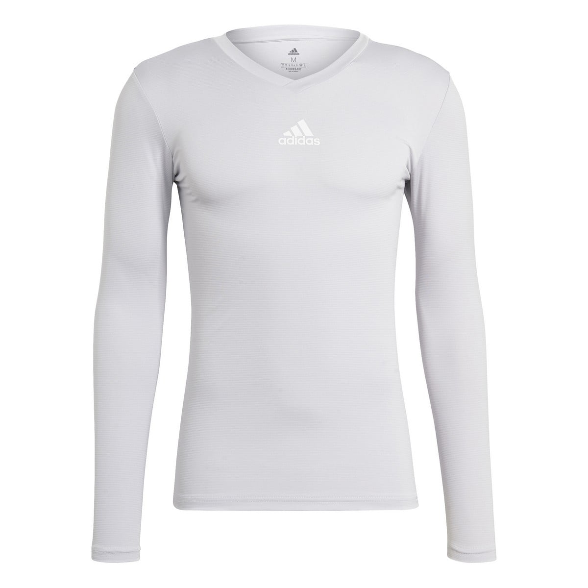 Adidas Men’s Team Base Long Sleeve Tee Shirt Primegreen Light Grey Small