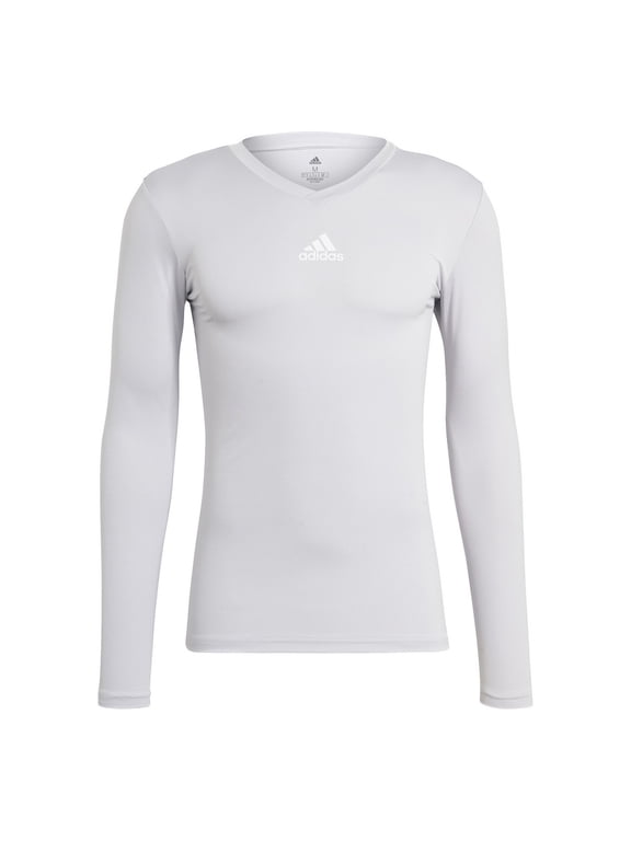 Men’s Team Base Long Sleeve Tee Shirt Primegreen Light Grey Small