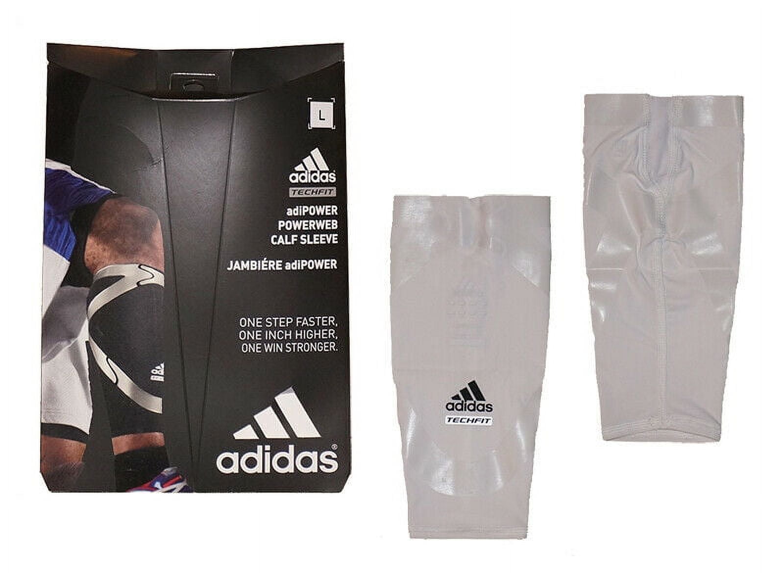 Adidas Compression Fit Calf Sleeves Sports Lightweight Support Size L/XL -  Grey