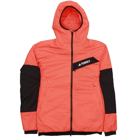 Adidas Men's Terrex Techrock Solid Hooded Jacket Orange M