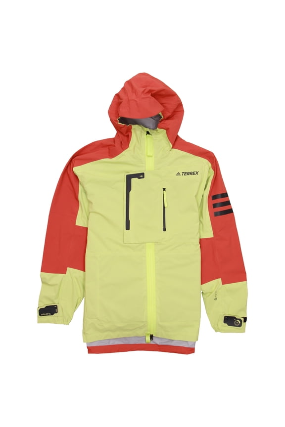 Men's Terrex Xperior Color Block Rain Jacket Pulse Lime 2XL
