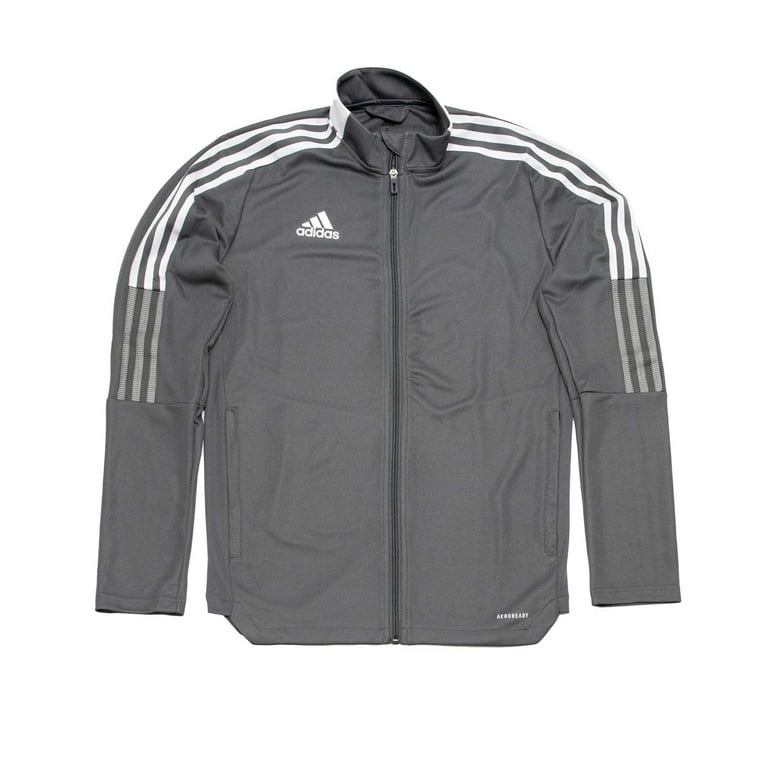 Adidas Men's Tiro 21 Track Jacket, Gray \ White,S - US 