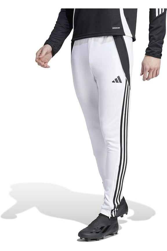 Men's Tiro 24 Soccer Tracksuit Pants, White/Black