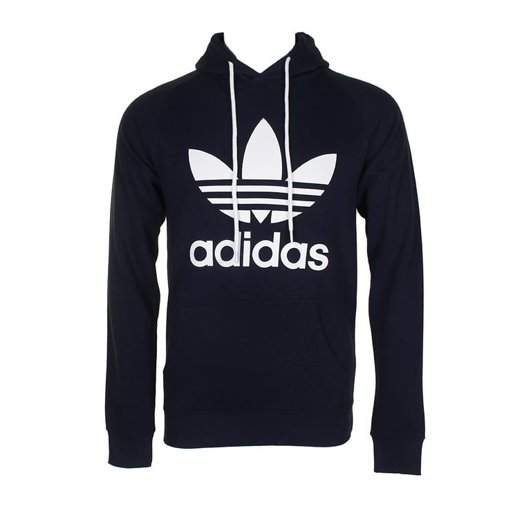 Adidas Men's Trefoil Logo Graphic Pouch Pocket Pullover Hoodie