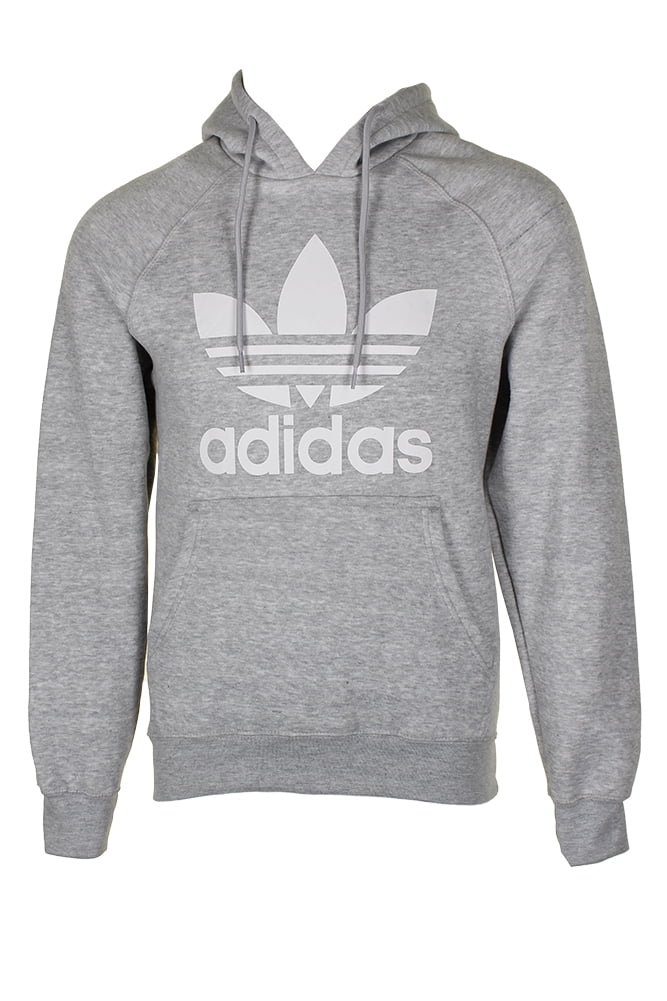 Adidas Men's Trefoil Logo Graphic Pouch Pocket Pullover Hoodie