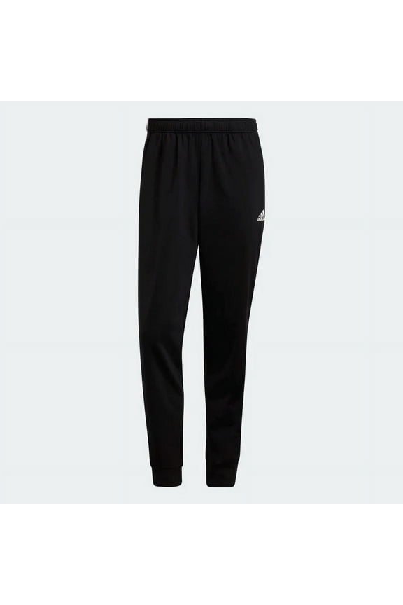 Men's Tricot Tapered 3-Stripes Track Pant - Black/White