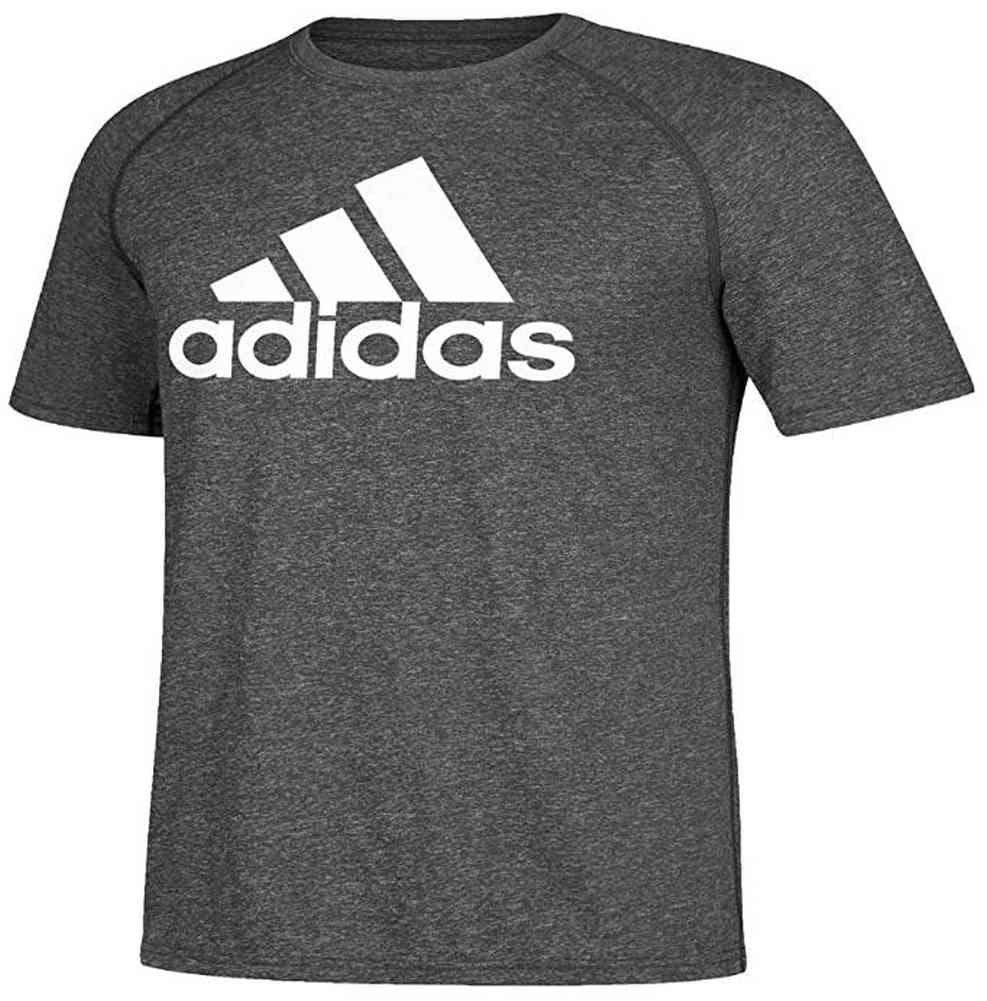 Adidas Men's Ultimate Badge of Sport Liquid Tee T-Shirt Athletic (Gray-M)