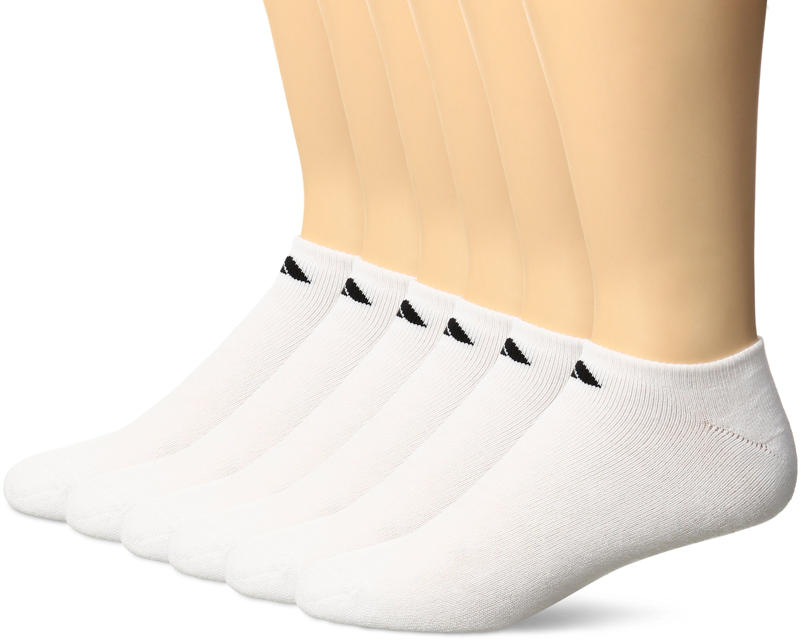 Adidas Men's Athletic No Show Socks 6-Pack Black
