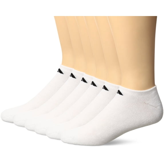 adidas Men's Athletic Cushioned Socks, 6-Pack No Show with Arch Support - L