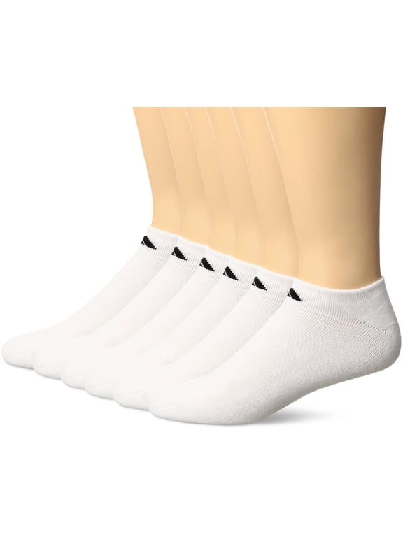 Men's Athletic Cushioned Socks, 6-Pack No Show with Arch Support - L