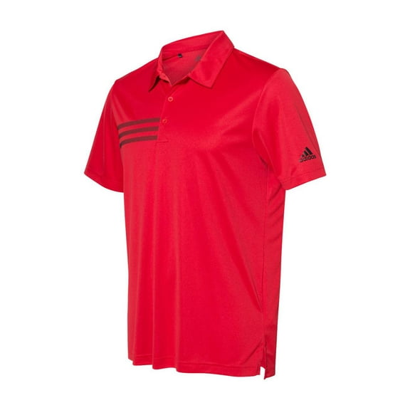 Adidas Mens 3-Stripes Chest Polo, 3XL, Collegiate Red/Black