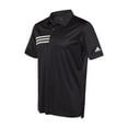 thumbnail image 1 of Adidas Mens 3-Stripes Chest Polo, XL, Black/White, 1 of 3