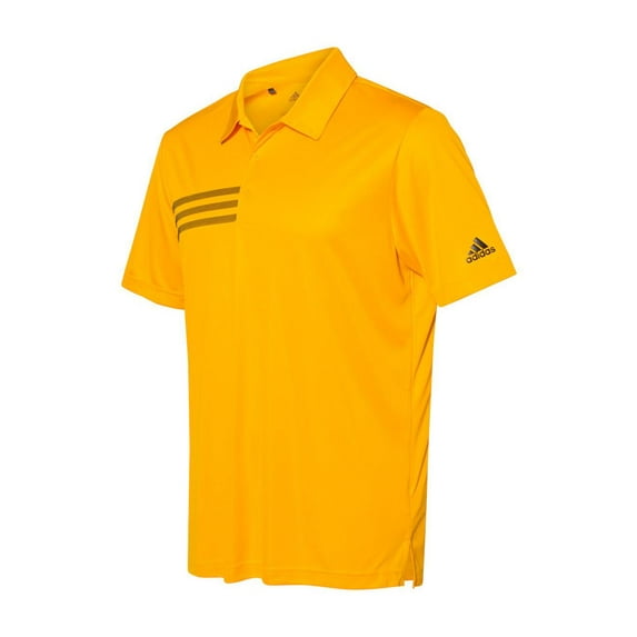 Adidas Mens 3-Stripes Chest Polo, XL, Team Collegiate Gold/Black